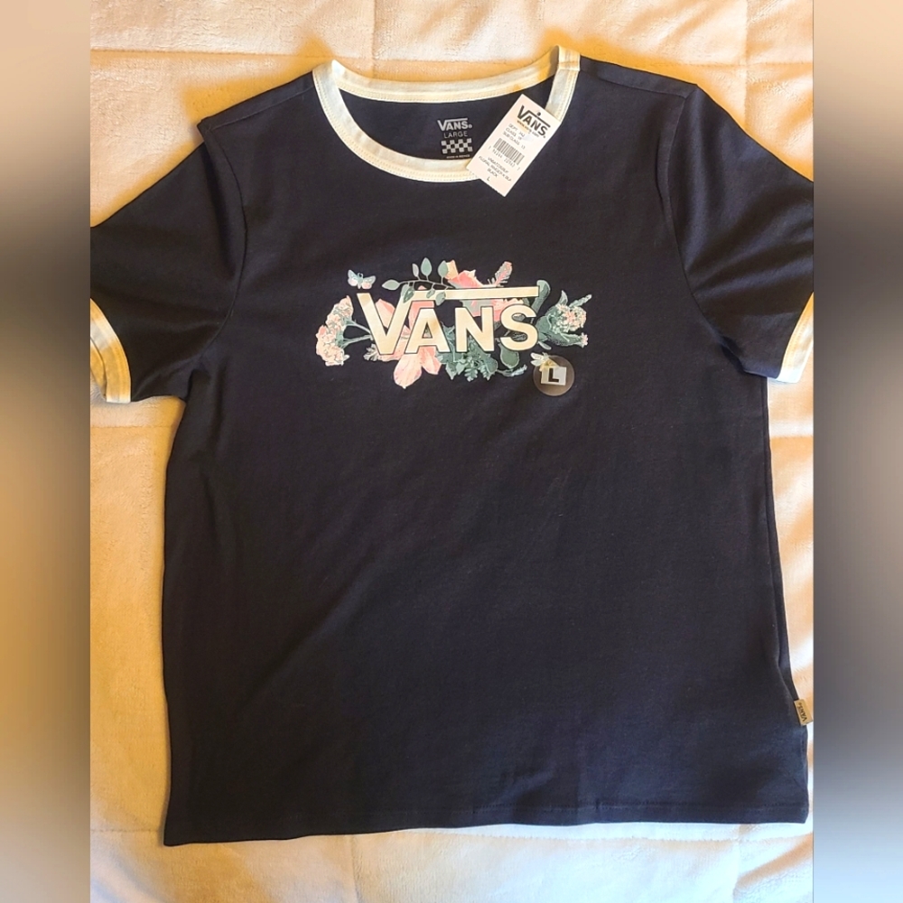 NWT VANS black Girls' shirt, size large